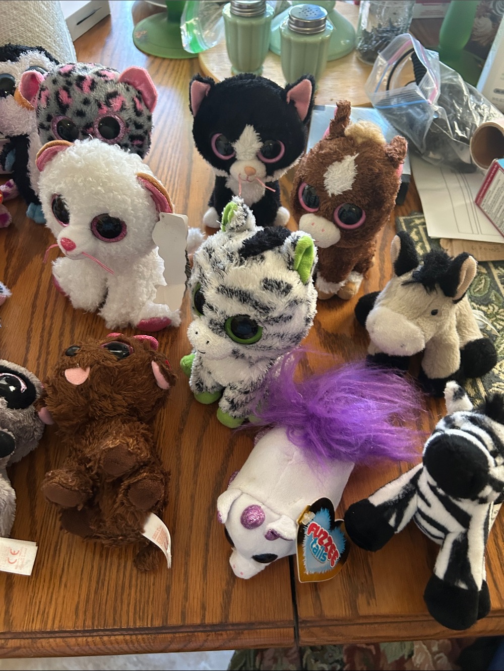Ty Beanie Boos Plush Lot Assorted Colors Pink Purple White Black Brown - Picture 4 of 4